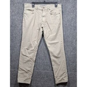 Joe's Jeans Men's 33 x 28 Beige Cotton Stretch Slim Fit Straight